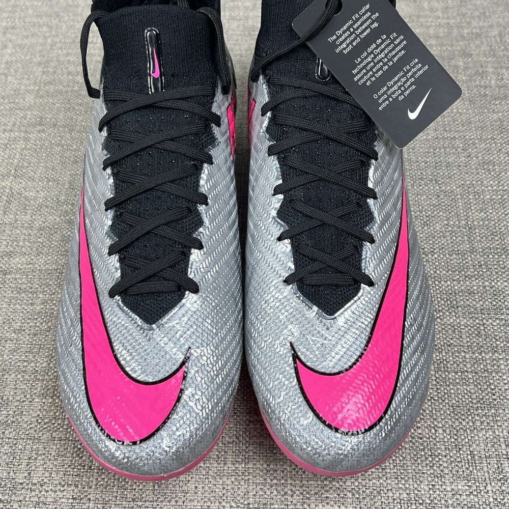 Nike Zoom Mercurial Superfly 9 Elite SG AC "XXV" Silver Pink FJ2971-060 Mens 9 - Picture 5 of 11